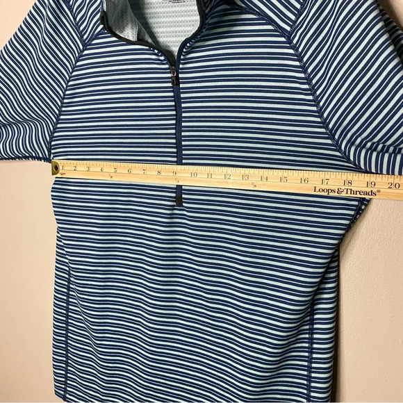 Patagonia Capilene 3 Midweight 1/4 Zip Neck in Blue Stripe men large - Picture 4 of 6